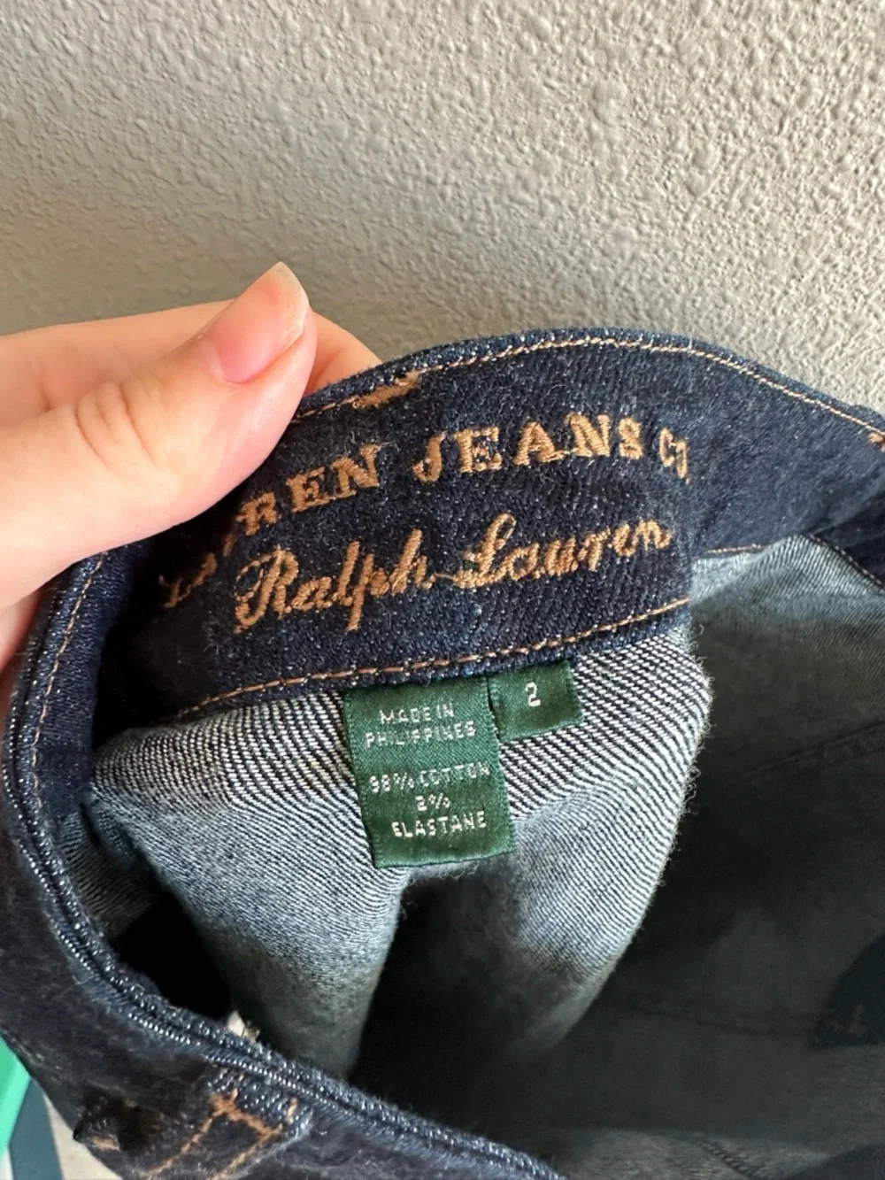 Vintage Ralph Lauren Denim Fit & Flare Midi Skirt 2